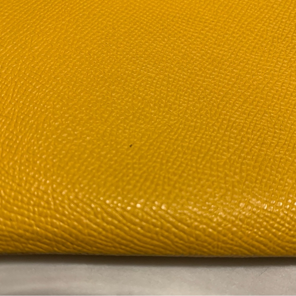 Coach Corner Leather Zip Wristlet - Honeycomb Yellow🍯 - Picture 9 of 11